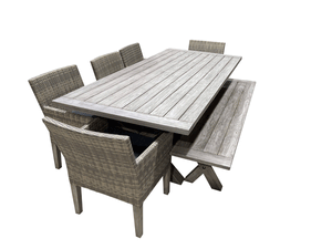 Bolsena 7pc Combo  Bench Dining