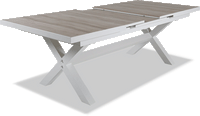 Justin Ceramic Auto Extension Table 2030/2635 x 1000 WHITE