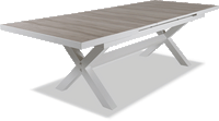 Justin Ceramic Auto Extension Table 2030/2635 x 1000 WHITE