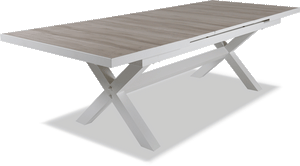 Justin Ceramic Auto Extension Table 2030/2635 x 1000 WHITE