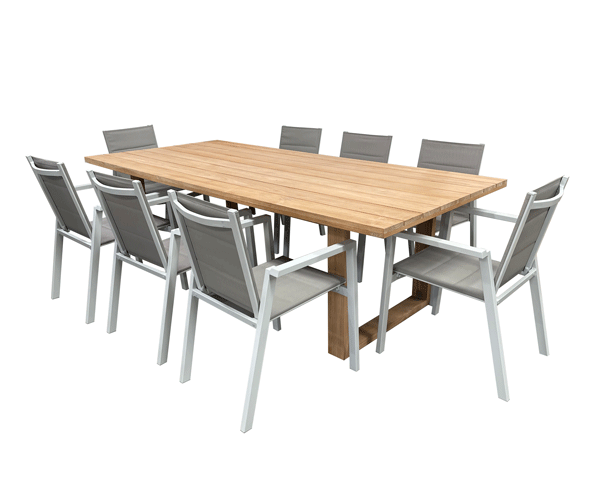 San Remo -Teakline 9pc Dining Set