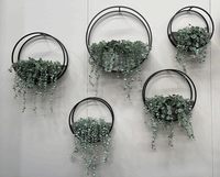 Circle Wall planter Brown Medium