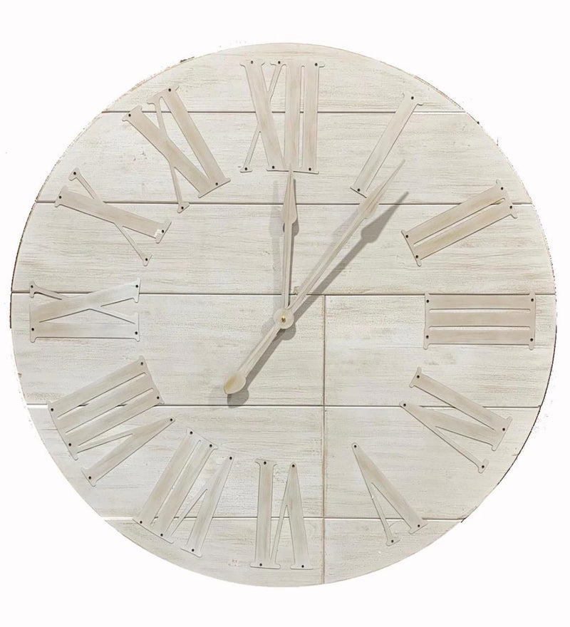 Large Timber Clock White hands - robcousens Outdoor Furniture Factory direct