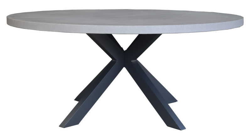 Portland 1700mm Round Table-Gunmetal