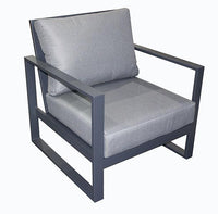 Torquay Single Sofa Chair Gunmetal - robcousens Outdoor Furniture Factory direct