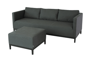 Riviera Triple sofa with Ottoman - Sooty - robcousens Outdoor Furniture Factory direct