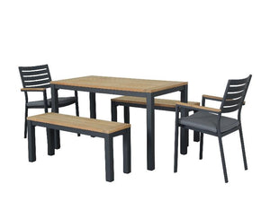 Santos 5pc 1500 Bench set - Teak Tops - robcousens Outdoor Furniture Factory direct