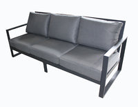 Manhattan Triple Sofa set 4pc Gunmetal